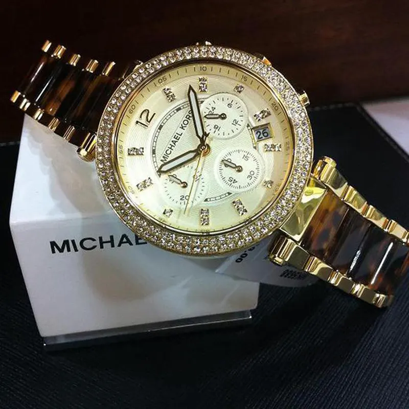 Michael Kors Parker Champagne Dial Ladies Watch- MK5688
